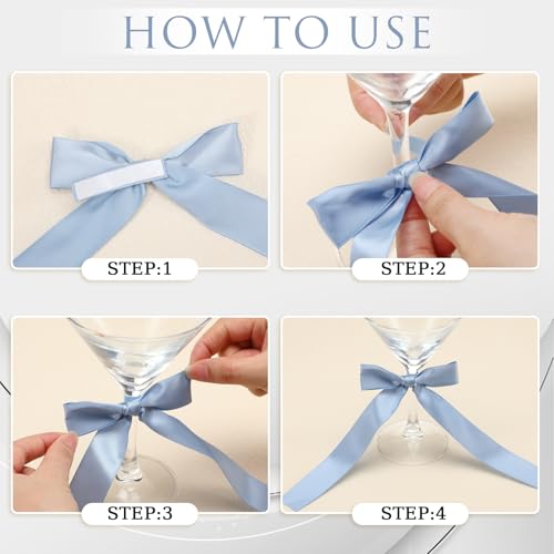 Jingmore Blue 24 Pack Bows for Champagne Glasses Candle Holder by Jingmore - Used condition - Image 3