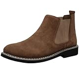 [SOARHOPE] カジュアルシューズ スエードシューズ メンズ ブーツ スウェード ショートブーツ 本革 レースアップ ビジネス 通勤用 ブラウン 26.5 cm