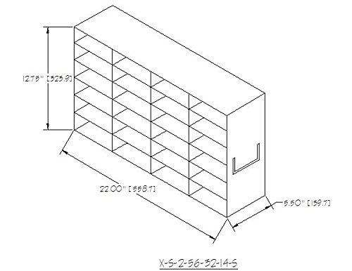 Laboratory Freezer Rack for 2" high Boxes