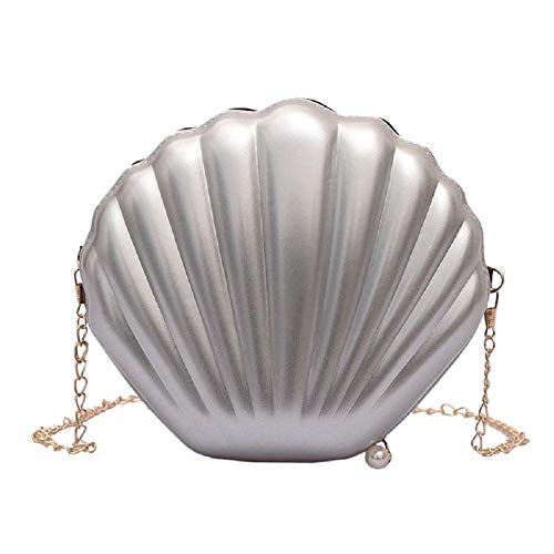 AIBEARTY Cute Seashell Shape Crossbody Purse Small Shoulder Bag with Chain for Women Little Girls