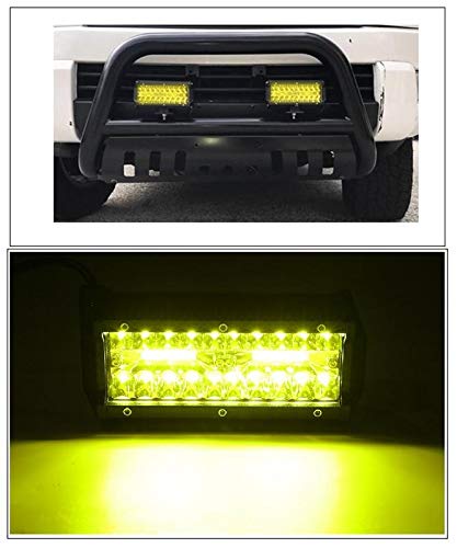 PRIKNIK Fog Light/Led bar/Work Light Yellow 120 Watts 1pc UniV-ersal Fitting Bikes and Cars-Compatible with TVS Sport Electric Start Mag