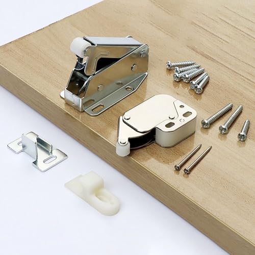 Durable Spring Sliding Door Catcher with Suction for Cabinet Furniture Hardware Latch(Style 2)