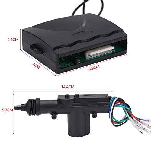 Evgatsauto Car Keyless Entry System Kit, Universal Auto 4 Door Security Power Central Locking System Actuator Motors with Remote Controllers Lock Unlock Conversion for Vehicle Vans SUV Truck