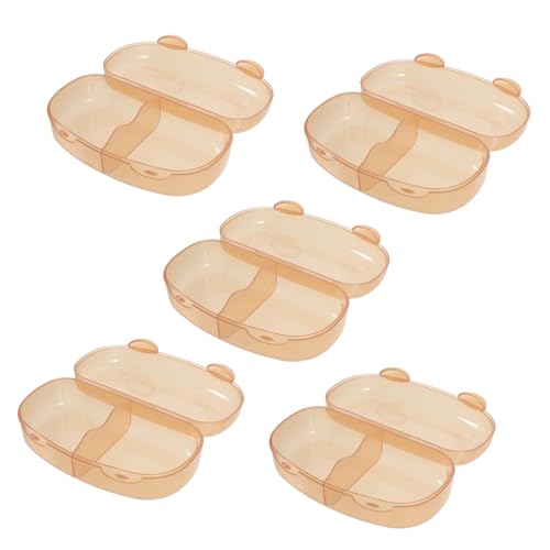 PRETYZOOM 5Pcs Portable Pacifier Storage Case Travel Soother Container for Boy Girl Convenient Box with Lids for Diaper Bags