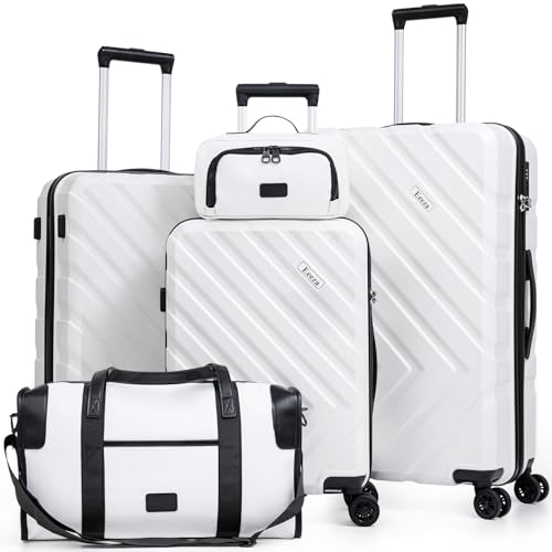 Luggage Sets 5 Piece, Suitcases with Wheels, ABS Hard Case Luggag...