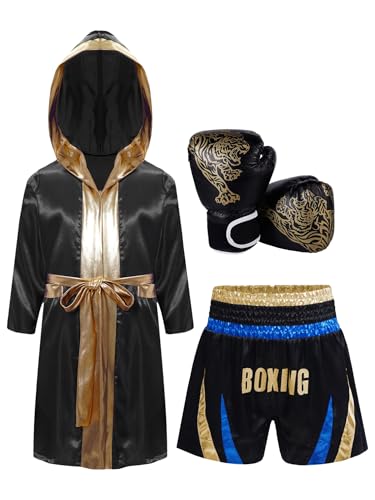 Traje de boxeo para niños con batín shorts y guantes MSemis