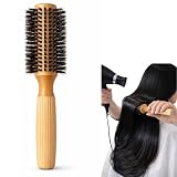 Cepillo Redondo Pelo Profesional Cerdas Jabali – Cepillo Pelo Redondo, Peine Redondo, Cepillo Pelo Cerdas Jabali, Cepillo de Madera para el Pelo, Round Brush para secar el pelo, alisar y dar volumen