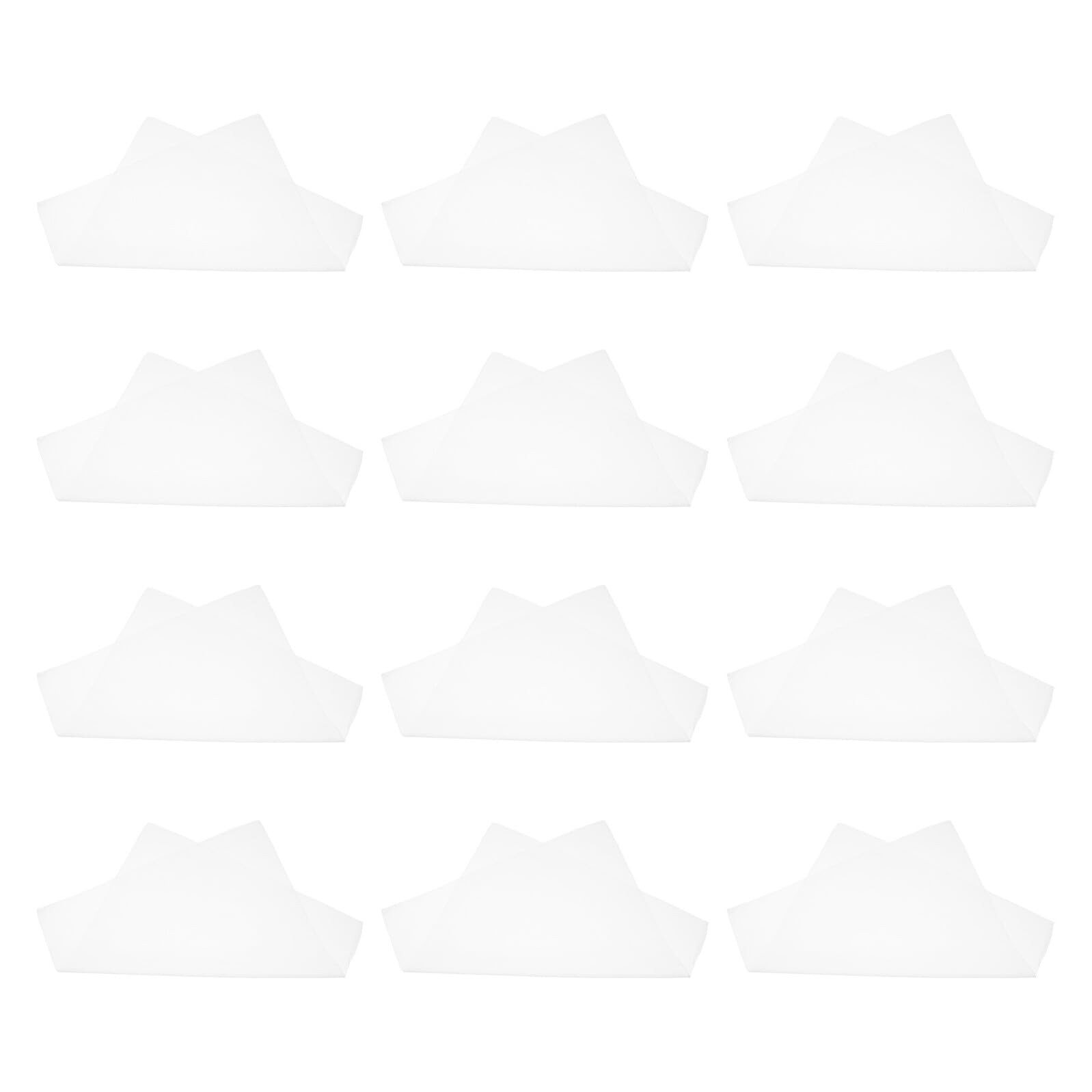 12 serviettes en polyester blanches pour décoration de table et banquet élégant