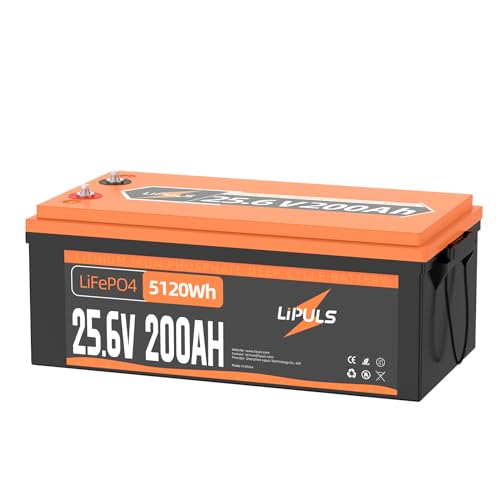 Image of 24V 200Ah LiFePO4 Battery, 5120Wh Lithium Battery with Built-in 100A BMS, 4000-15000 Cycles & 10 Years Lifetime, Max. 5120W Load Power Perfect for RV, Solar Panel,Home Backup, Camping