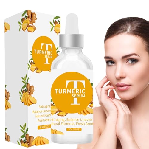 de cúrcuma para la cara,1 ONZA. de cúrcuma natural que la esencia del cuidado de la piel facial - Esencia facial para mujer, uniforme de la piel, hidrata la seca, restaura la elasticidad