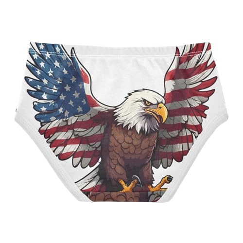 Aesthetic Toddler Underwear Floral 2t Cotton Panties for Girl USA Fierce Bald Eagle American Kids Undies Briefs2