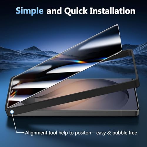 Image of MACLEN 100% Fingerprint Unlock Support Privacy Tempered Glass for Samsung Galaxy S24 Ultra 5G Anti-Spy, Anti-Glare Screen Protector, Full Coverage, 9H Hardness With Installation Kit