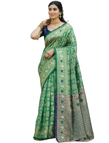 Sari pour femme Banarasi en soie avec motif Zari de mariage
