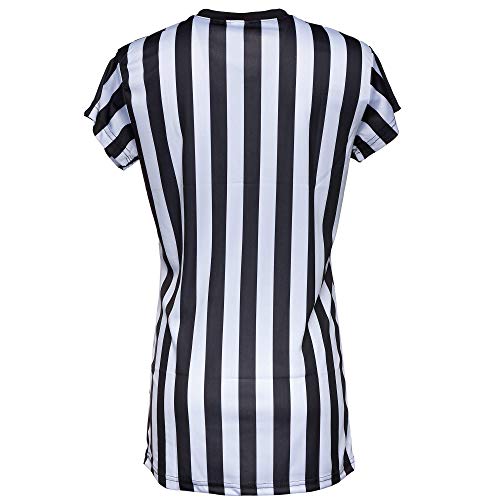image for Murray Sporting Goods Women's V-Neck Black and White Stripe Referee Sh