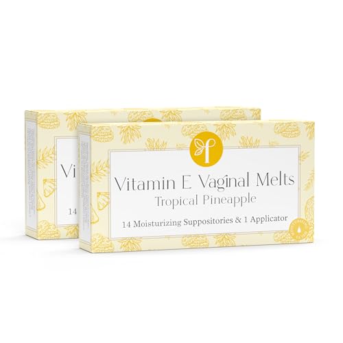 Image of Femallay Organic Vaginal Melts - Pineapple 2 Pack - Moisturizes and Refreshes - 14 Count + Applicator