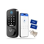 DESLOC B200 Fingerprint Smart Door Lock, Keyless Entry Door Lock, App Control, Smart Locks for Front Door, Smart Deadbolt Lock, Touchscreen Keypad, Emergency Power Port, 12 Months Battery, IP54