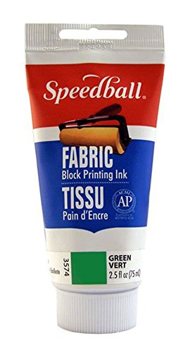 Speedball Fabric Block Printing Ink, 2.5-Ounce, Green