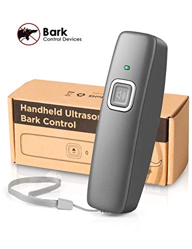 PetUlove Dog Bark Deterrent,Ultrasonic Anti Barking Device, 2 in 1 Handheld Dog Behavior Training Tool of 16.4ft Control Range with LED Indicator Wrist Strap Dogs Indoor Outdoor