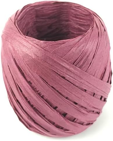 2 Rolls Raffia Paper Ribbon Twine Strings for DIY Craft Gift Box Packing-R29