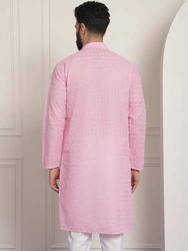 Image of SOJANYA Men's Silk Blend Regular Fit Casual (Since 1958 Woven Design Kurta with Churidar & Embroidered Nehru Jacket