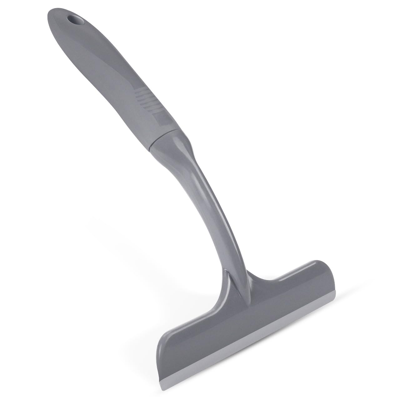 Zuvo Grey Shower Squeegee For Car And Windows, Rubber Blade Glass Wiper,