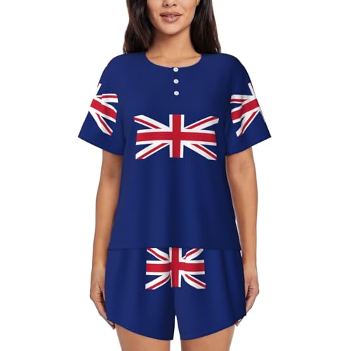 Conjunto ligero con pijama de manga corta y estampado de bandera para máxima frescura
