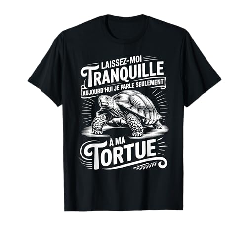 Tee-Shirt Tortue Fille Femme Garçon Je Parle à ma Tortue T-Shirt