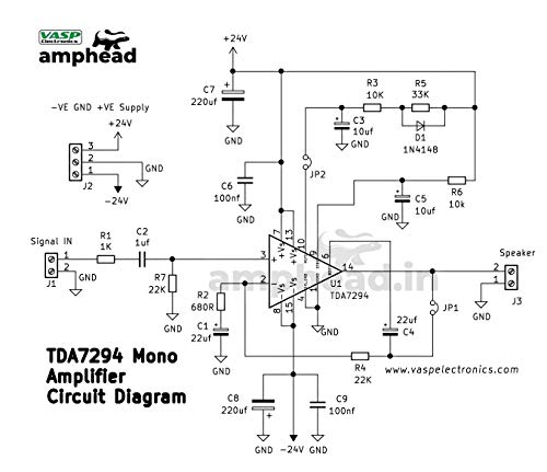 TDA7294 100 Watt Mono Amplifier PCB board, High power for Home Audio and DIY Projects