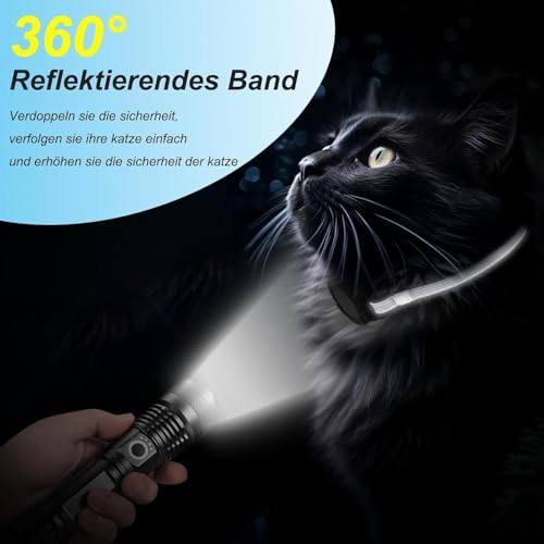 JIARUI SmartTag Katzenhalsband,Mini Tracker Ohne ABO für Katze (nur IOS), Reflektierendes GPS Katze Tracker Halsbänder, Tracking Standort von Haustieren, Arbeite mit Apple Find My (1 Pack)