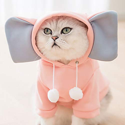 Pet Moletom com Capuz Roupas de Elefante Orelha Macia Pijama Quente Pet Puppy Macacão para Halloween