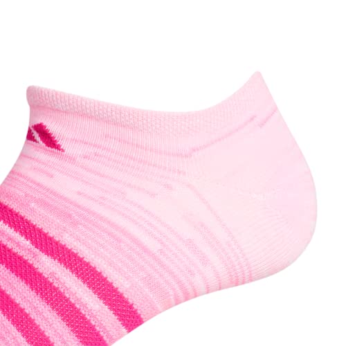 Adidas Kids-Girl's Superlite No Show Socks (6-Pair), Shock Pink/Unity Ink Blue/Hi-Res Coral, Large #TOP2