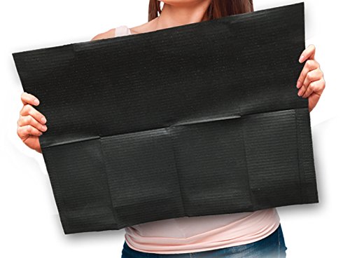 Adenna Dental Bibs/Lap Cloths BIB740BK - Disposable, Black, Case of 500 by Adenna - Image 2