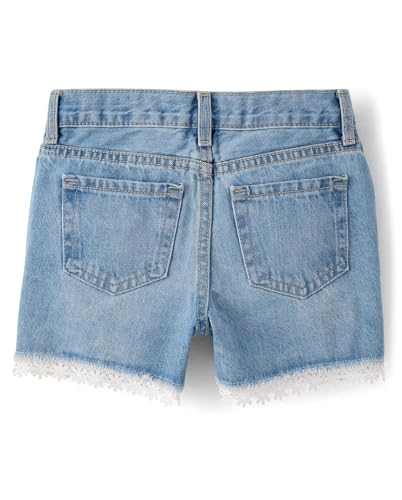 Image of The Children's Place Girls Denim Shortie Shorts