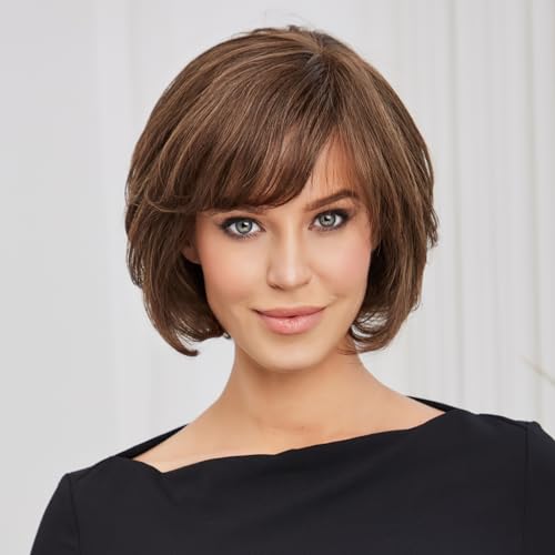 Topart Hand-Tied Lace Front Wig for White Women Human Hair