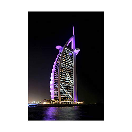 Wee Blue Coo Burj Al Arab Dubai Building Photo Framed Art Print Picture & Mount F12X219