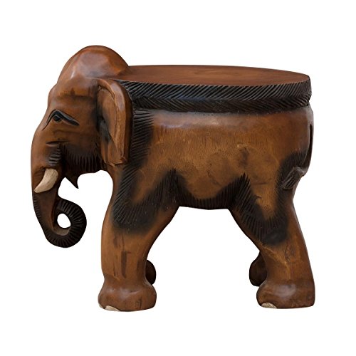 Surin Solid Monkey Pod Wood, Hand-Carved, Elephant Ride Table