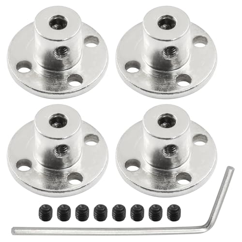 suiwotin 3mm Flange Coupling Connector - Rigid Shaft Coupler, 4pcs
