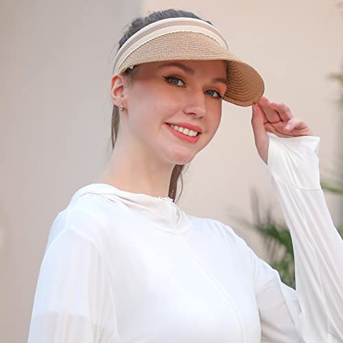 Sombrero de verano para mujer con visera de playa miniatura 3