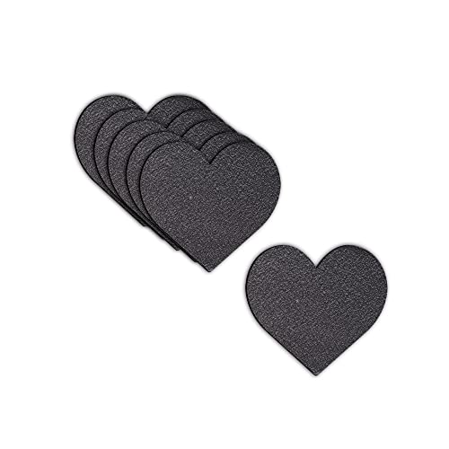 Black Dry Erase Chalkboard Magnetic Shelf Label Magnets. Perfect For Kitchen Or Office. (2" Heart 10 Pieces) #TOP23