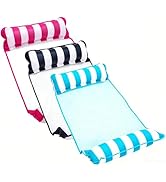 3 Pack XL Inflatable Pool Floaties for Adults, Water Floaties, 4-in-1 Multi-Portable Water Pool F...