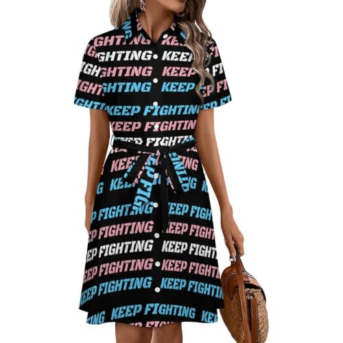 Vestido camisero trans midi ideal para paseos de verano y tardes casuales