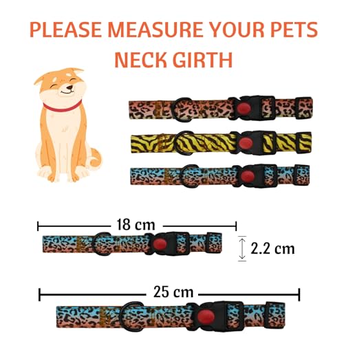 Image of Emily Pets Dog Collar with Safety Locking Buckle, Adjustable Soft Breathable Comfortable Nylon Pet Collar for Small, Medium Dog & Cat (Color May Vary)