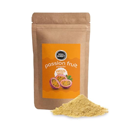 Spicy Welt Polvo de Fruta de la Pasión Liofilizada (100g) – Maracuyá Molido | 100 % Natural, No Endulzado y Sin Aditivos | para Batidos, Yogur y Repostería