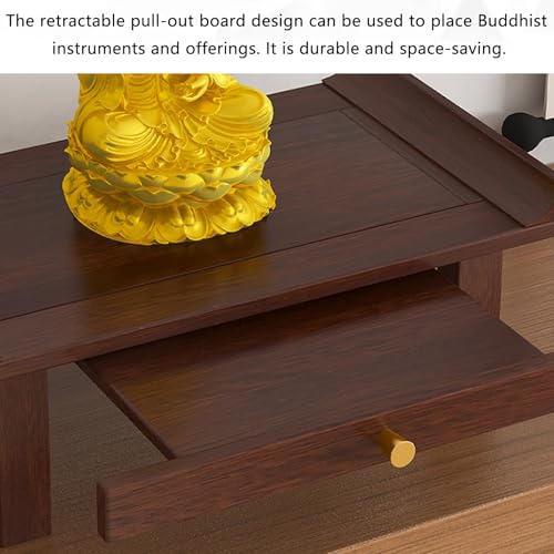 Table d'autel pour méditation et prière bouddhiste en bois 40cm