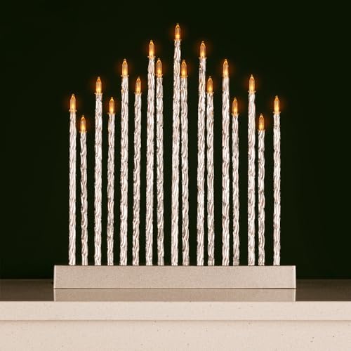 Marco Paul Silver Candle Bridge with 17 LED Candles