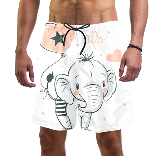 Maillots de bain hommes séchage rapide JDEZ short plage motif éléphant