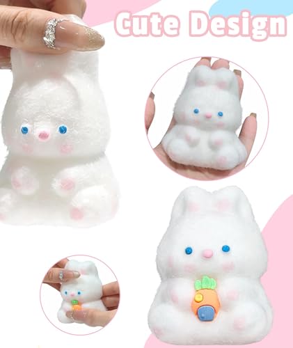 Image of Taba Squishy, Squishy Toys, Quishy Ball Cat Paw Squishy Cat Paw Funny Novelty Cute Animals Fidget Toy for Girls Boys Birthday Party Gifts Relaxation for Kids Teenage (2Pcs Rabbit)