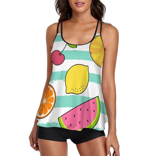 Robe de plage tankini avec short de garçon confortable pour femme