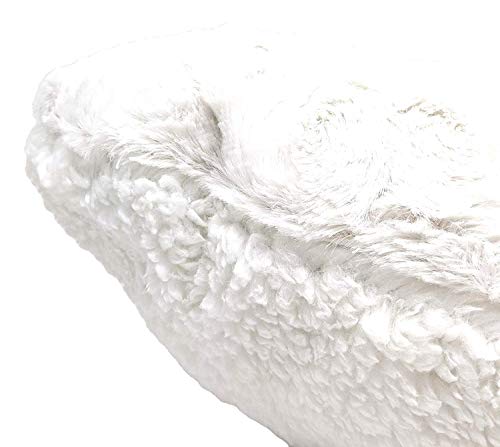 Dadalogy Bedding Luxury Dreamy White Faux Fur Heart Pillow - Lovely Valentine Gift Throw Cushion With Sewn Insert - Cute Romantic Soft Sherpa Backside | Upgraded- 16” X 14” #TOP3