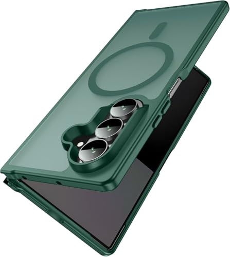 for galaxy z fold6 �p �P�[�X MagSafe�Ή� �N���A �����^ �y�� PC�o�b�N �ϏՌ� �܂肽���� �M�����N�V�[ Z Fold 6 �J�o�[ �ԍڃz���_�[ ���C�����X�[�d�Ή� ������� �}�O�Z�[�t�Ή� �T���X�� Z Fold 6 �Ή�